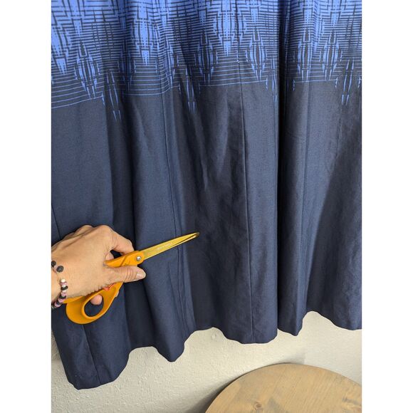 NWOT Pendleton Nantucket Cotton Dress Size 4 Gradient Colorway Midi Blue White - Picture 8 of 11